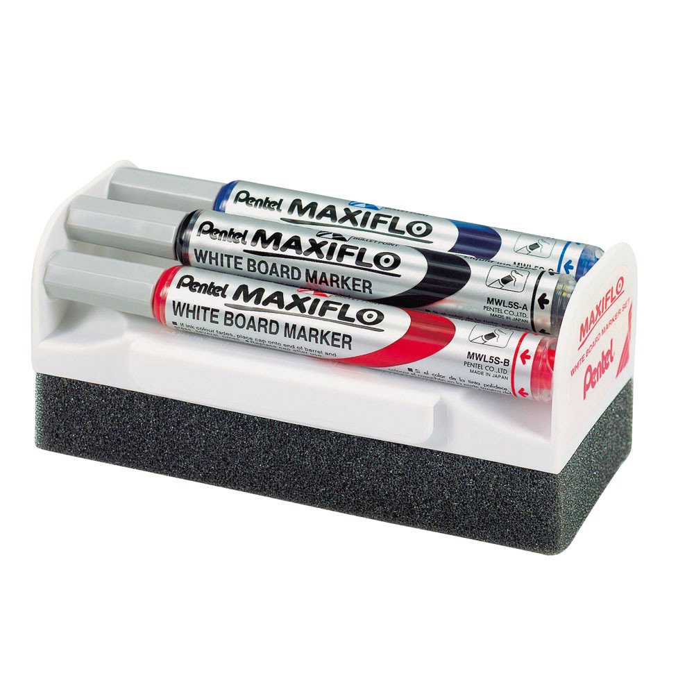 MAXIFLO-MARKER, 4ER-BOX + GUMMI