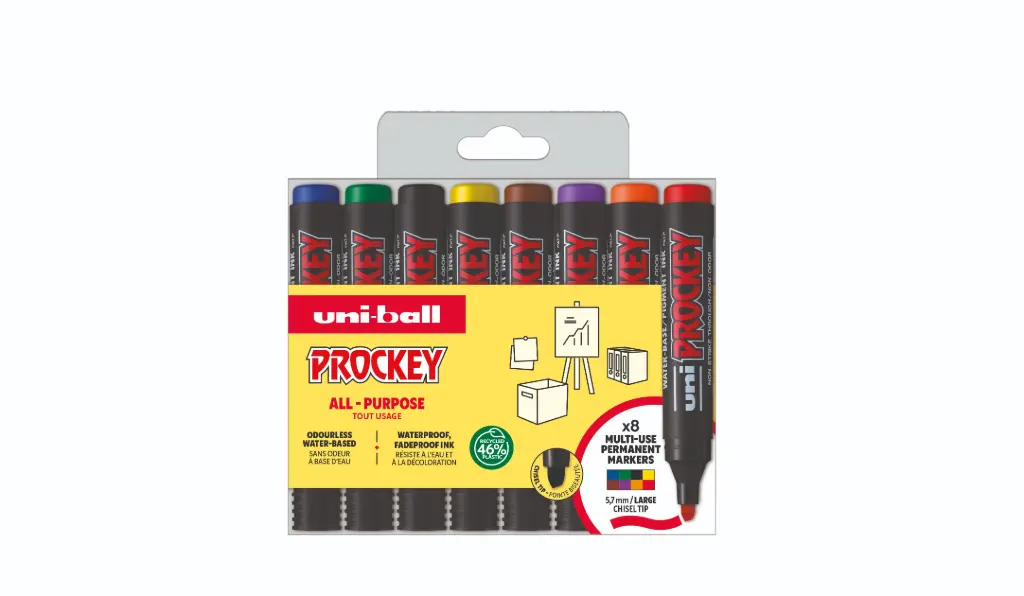 MARQUEURS PROCKEY BISEAUTÉS, ÉTUI DE 8