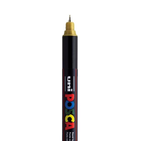 MARQUEUR POSCA EXTRA FIN PC1MR, OR