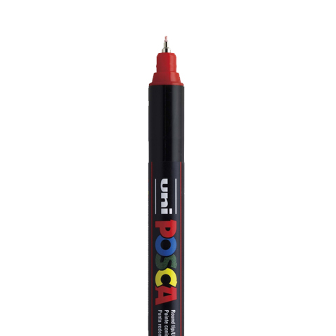 POSCA EXTRA FINE PC1MR MARKER, RED