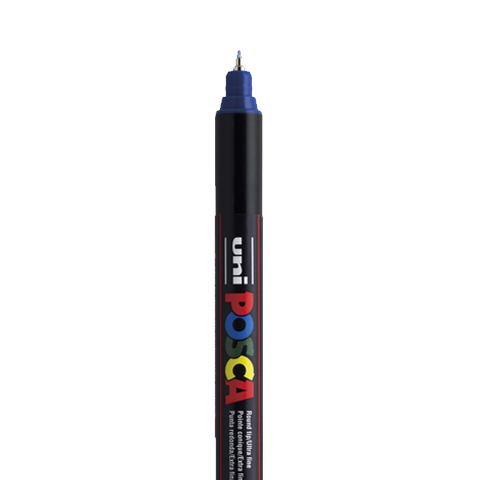 POSCA EXTRA FINE PC1MR MARKER, DARK BLUE