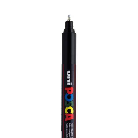 POSCA EXTRA FEINER PC1MR MARKER, SCHWARZ