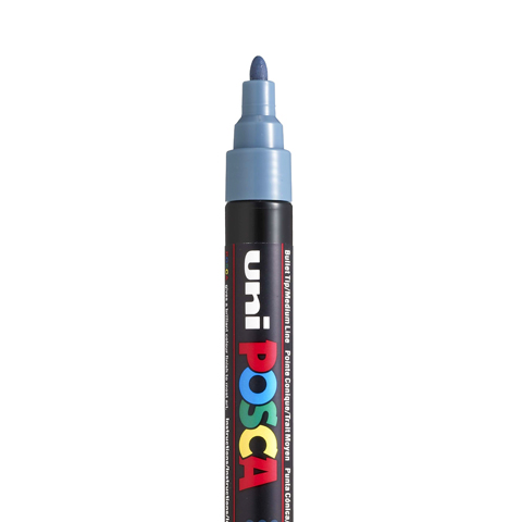MARQUEUR POSCA PC5M, GRIS ARDOISE