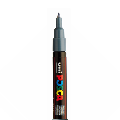 POSCA FINE PC1MC MARKER, SLATE GREY