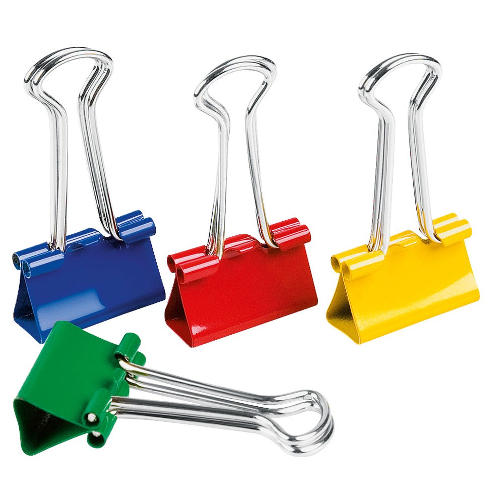 19 MM PAPERCLIPS GEASSORTEERD IN KLEUR/12 ST.