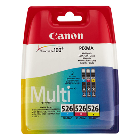 CARTOUCHES CANON CLI-526 MULTI-PACK COULEURS