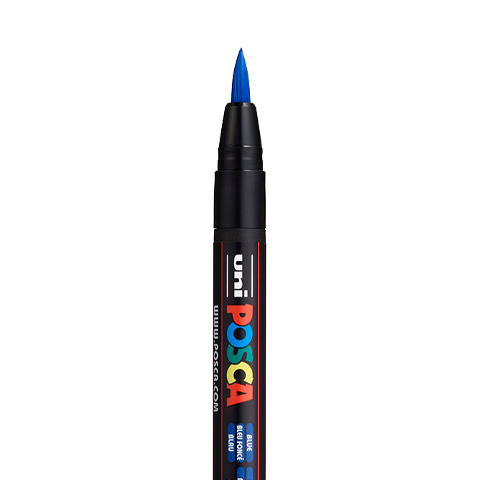MARQUEUR PINCEAU POSCA PCF350, BLEU FONCÉ