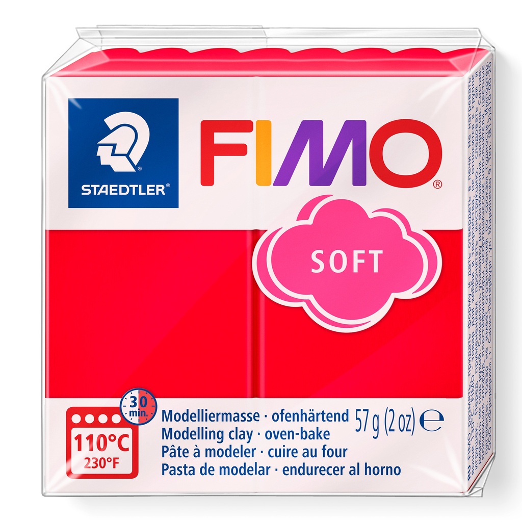 PATE FIMO SOFT BASE ROUGE INDIEN