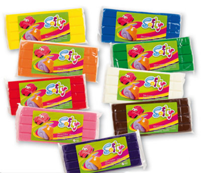 ASSORTIMENT DE 9 PLASTICINE SOFTY 500GR
