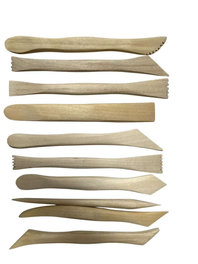 Houten lintklemmen, set van 10 geassorteerd