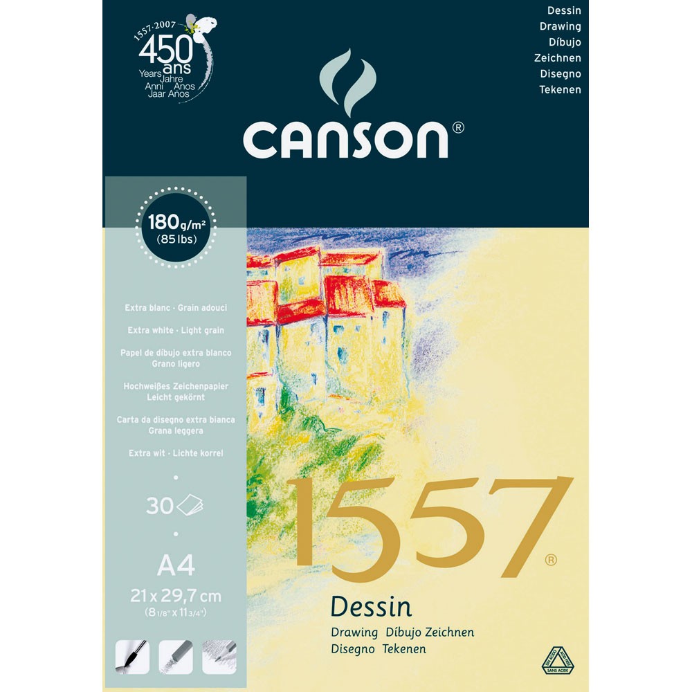 BLOC DESSIN CANSON 180G A4-30 F
