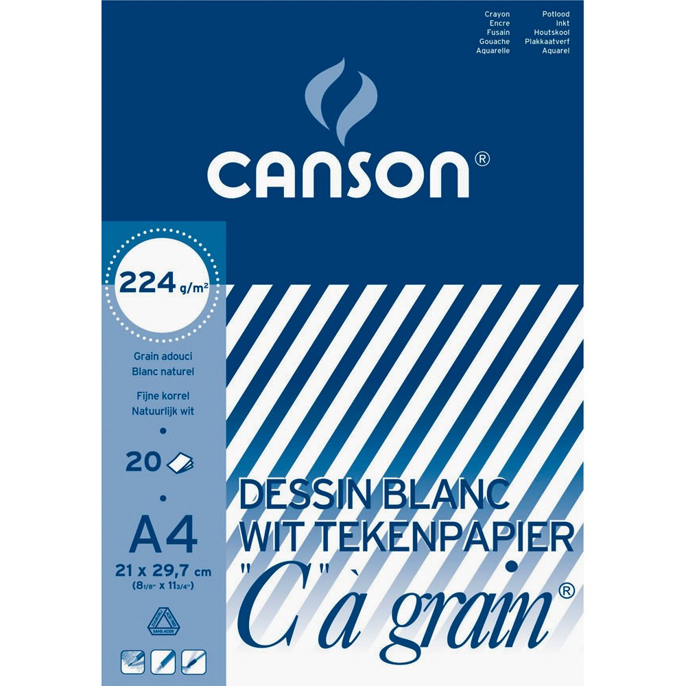 CANSON KÖRNUNGSBLOCK 224G, A4