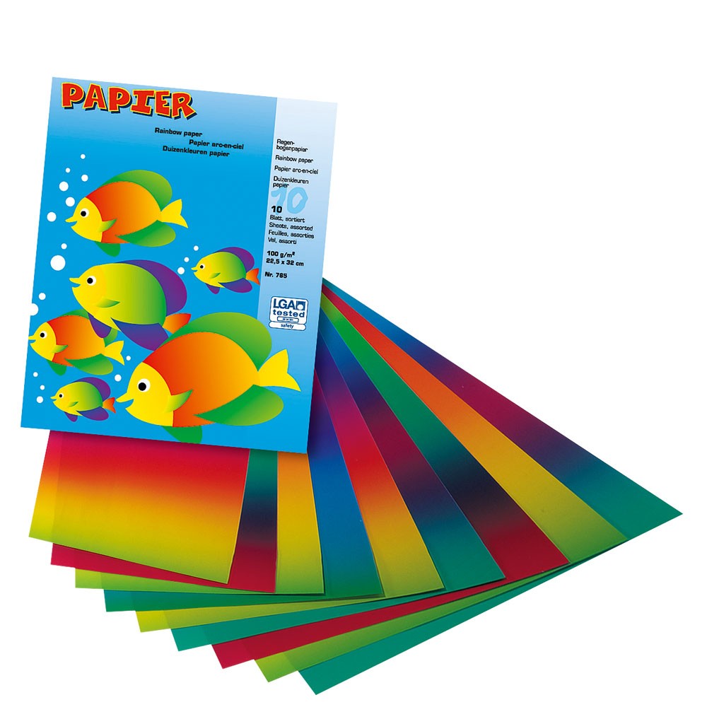MULTICOLOR PAPER, 10 SHEETS