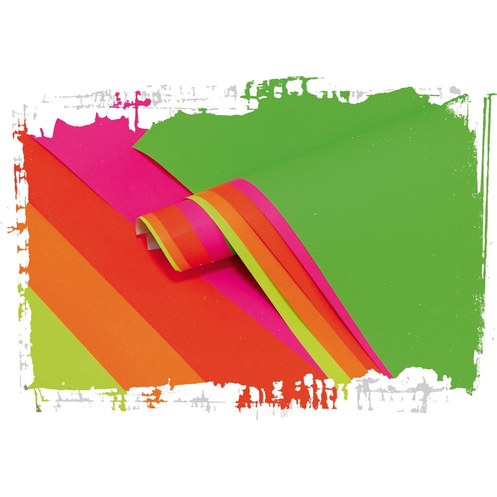 Neon-Plakatpapier 60x80cm, 10 Blatt