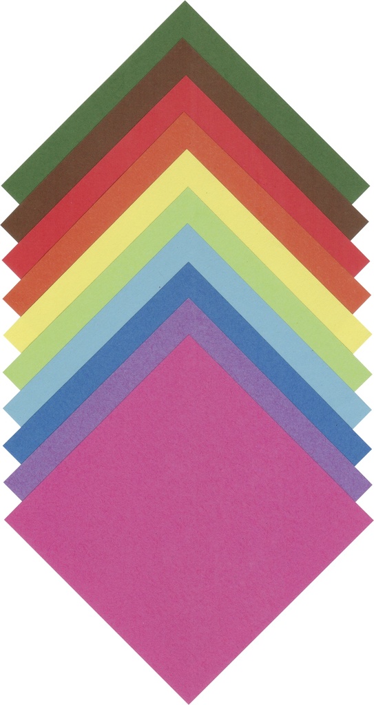 PAPIER DE PLIAGE 15X15CM, 500 FEUILLES