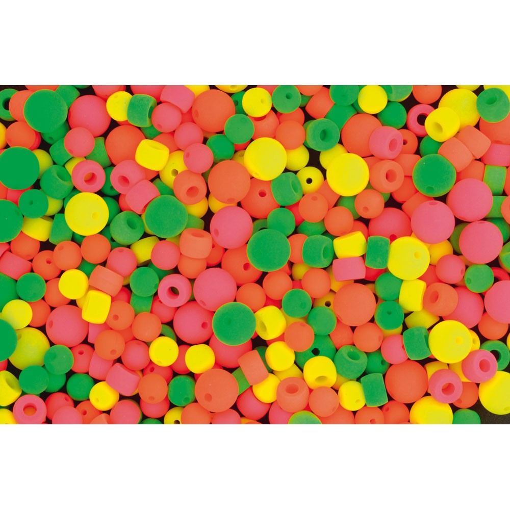 RONDE NEON KRALEN, ZAK VAN 100G