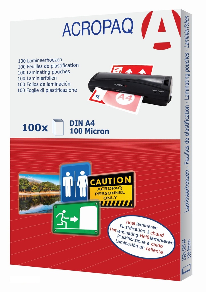POCHETTES A PLASTIFIER 100mi.A4/100