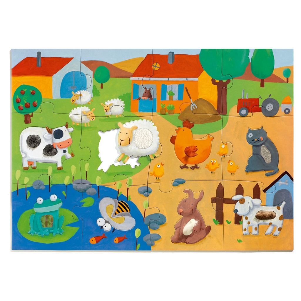 DAS BAUERNHOF-TOUCH-PUZZLE, 20 TEILE