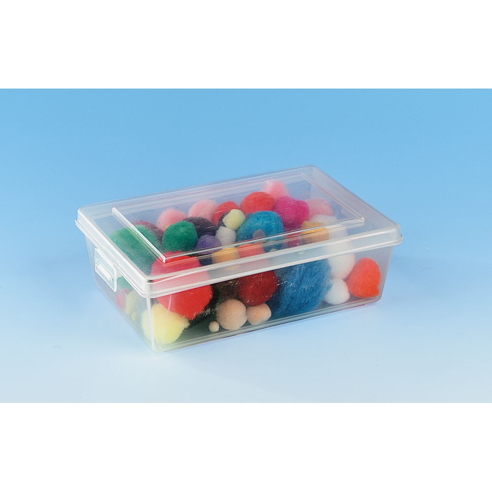 TRANSPARENT PLASTIC BOX 19X14X5