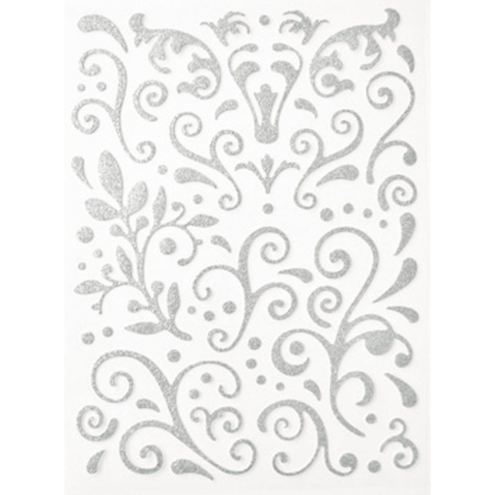 SILVER ARABESQUE STICKERS