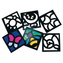 MY FIRST STAINED GLASS WINDOWS 15X15CM, SET OF 24