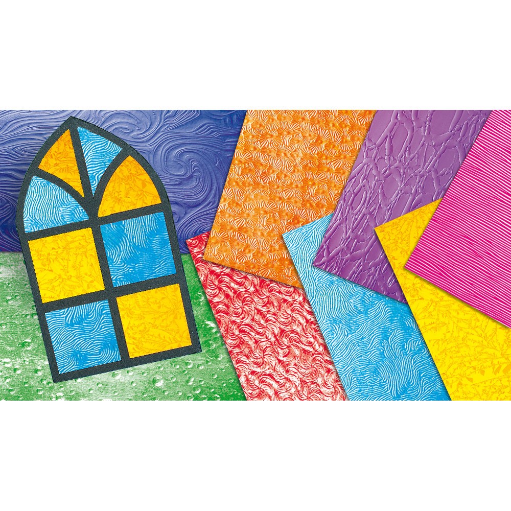 Glasmalerei-Papier, Milchglas, 24 Blatt