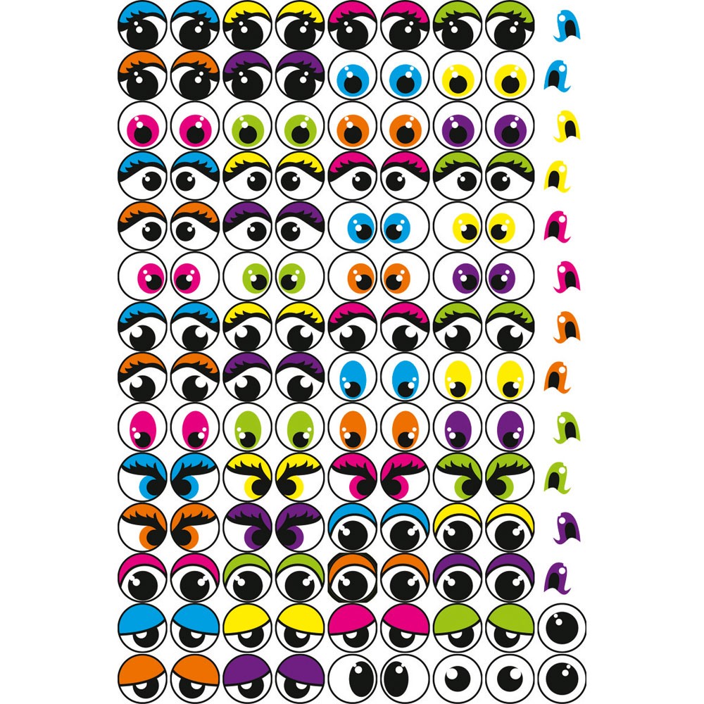 ADHESIVE PAPER EYES, 594 STICKERS