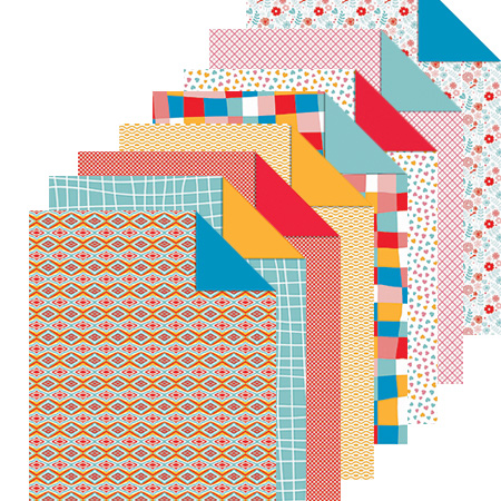 GEOMETRISCHE MUSTER AUS KARTON 25X35 CM, 40 BLÄTTER