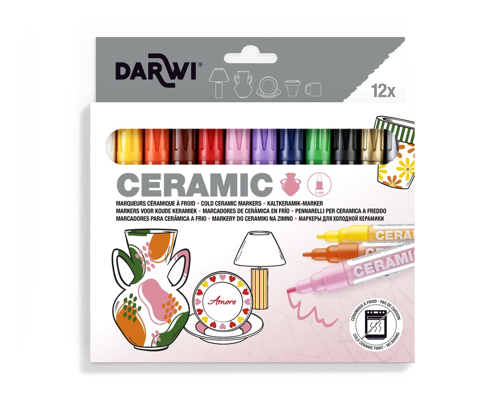 CERAMIC MARKERS, BOX OF 12