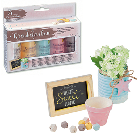 Kreidepastellfarben, 5 x 60 ml