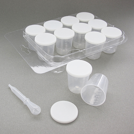 12 POTS DE 30ML GRADUÉ+PIPETTE