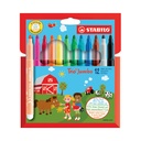 STABILO TRIO JUMBO MARKERS, BOX OF 12