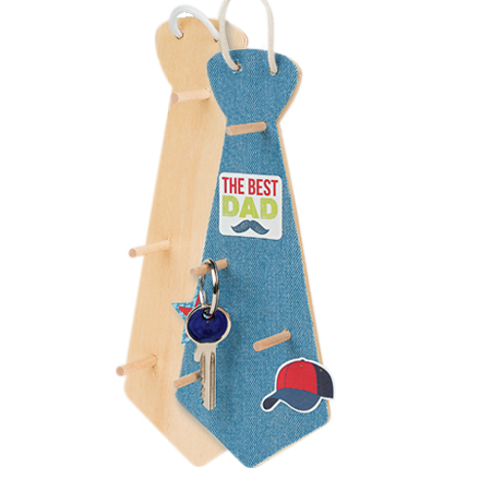 TIE KEY RINGS, SET OF 3