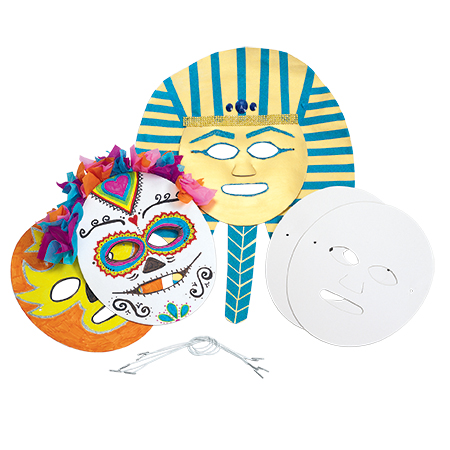 Kartonmasken, 24er-Set