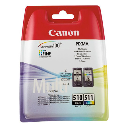 CANON PG510/CL511 CARTRIDGE PAK ZWART + KLEUREN