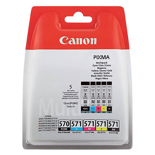 CANON CLI-571 4 KLEURENCARTRIDGES + PGI570
