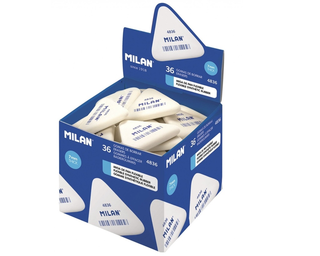 RUBBER PENCIL ERASER, POT OF 36