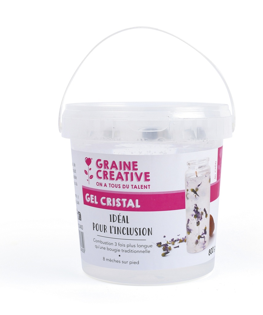 GEL-CIRE POUR BOUGIE, 800G+MÈCHES