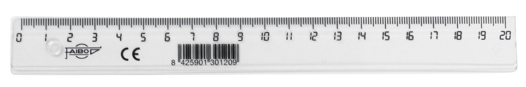 TRANSPARANTE KUNSTSTOF LAM, 20 CM