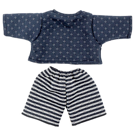 PULL BLEU MARINE ET BERMUDA RAYE, 40/42CM