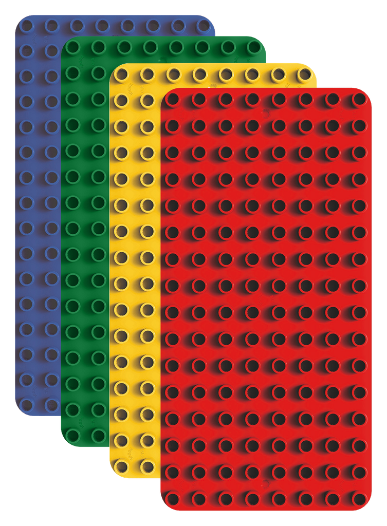 LARGE BRICK BASE PLATES, SET OF 4