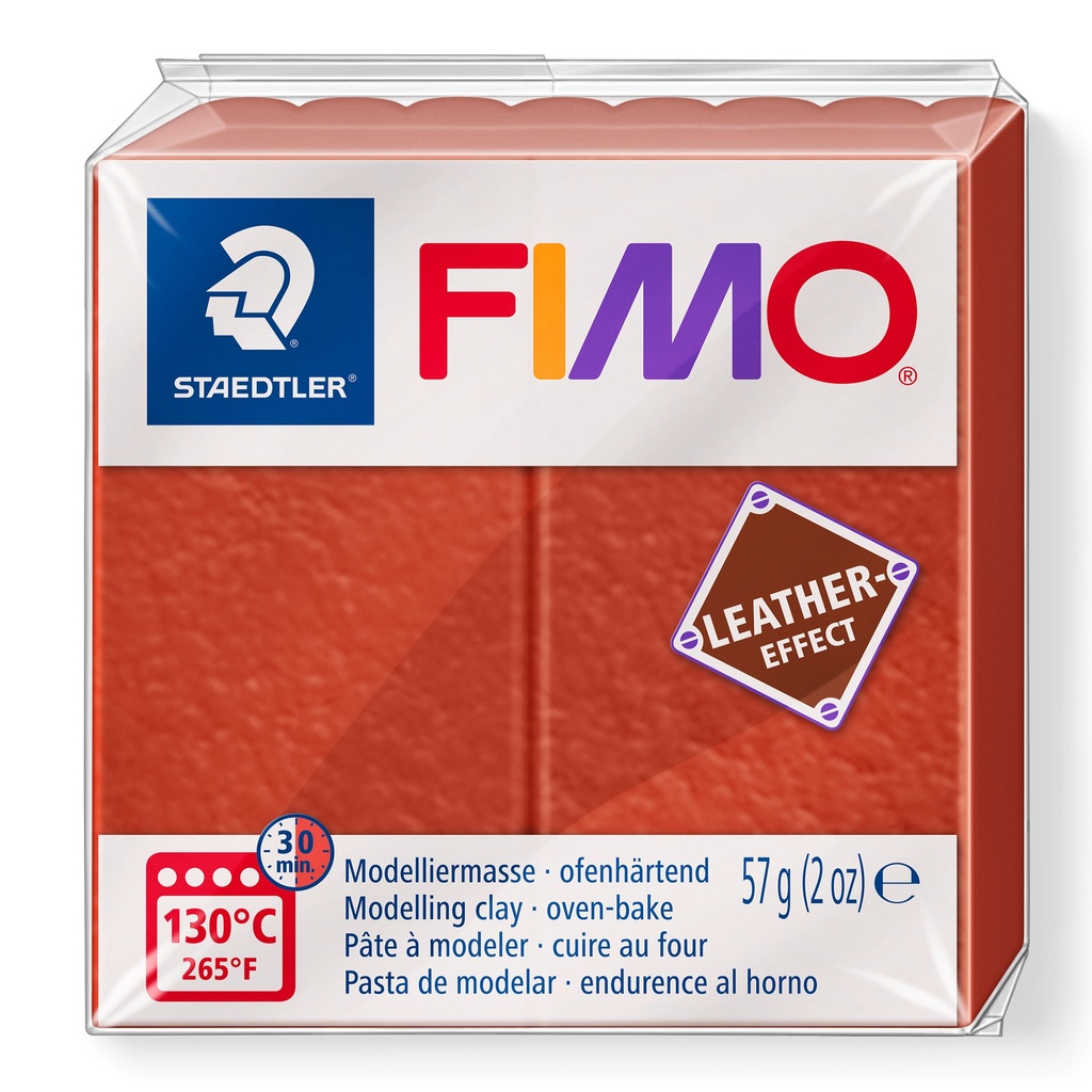 PATE FIMO LEATHER, ROUGE