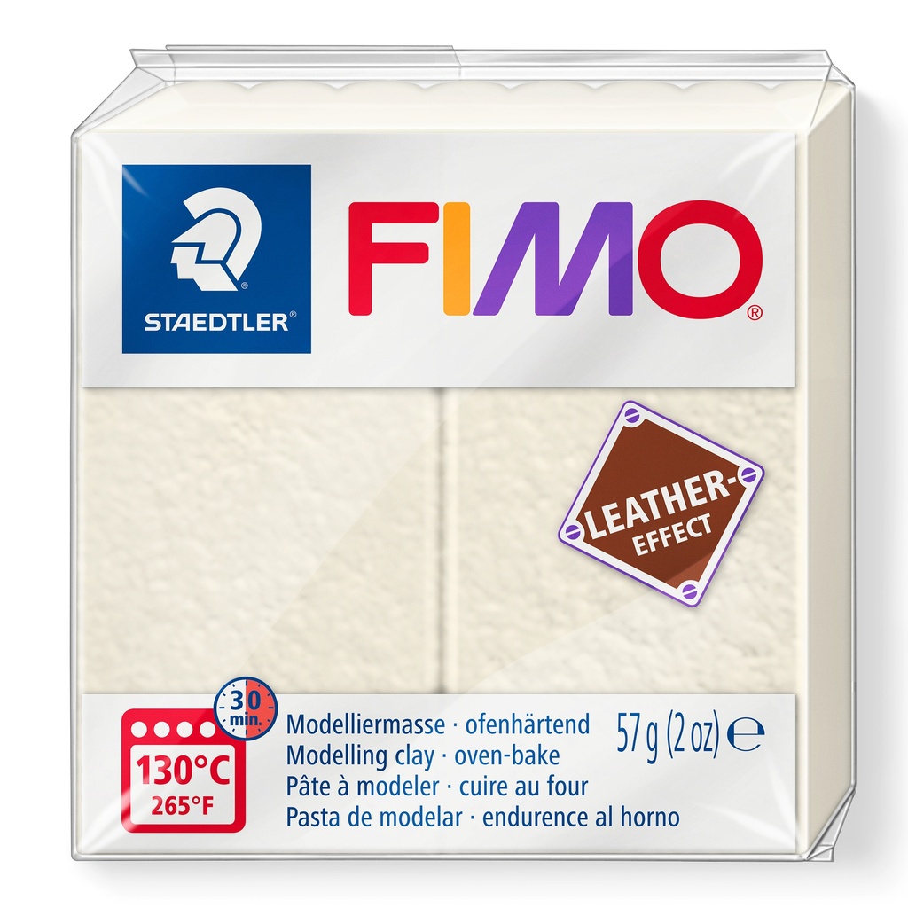 PATE FIMO LEATHER, IVOIRE