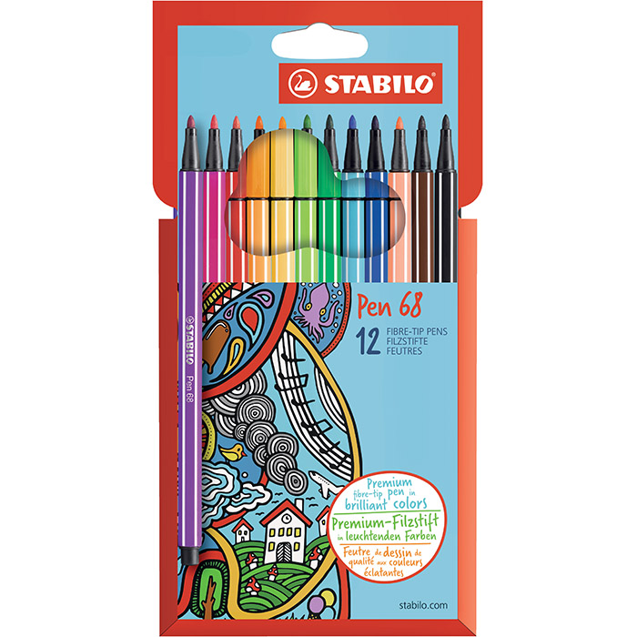 PEN 68 KLASSIEKE MARKERS, DOOS VAN 12