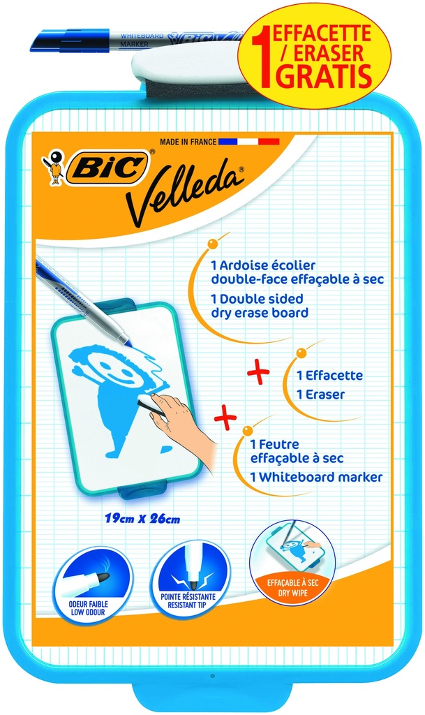 VELLEDA Schiefer + Marker + Radiergummi