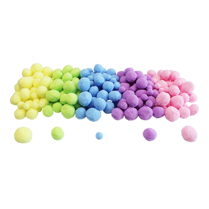 PASTEL POMPONS, 200 STUKS