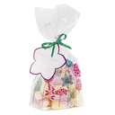 SACHETS CELLO FLEURS 15X24CM, PAQUET DE 10