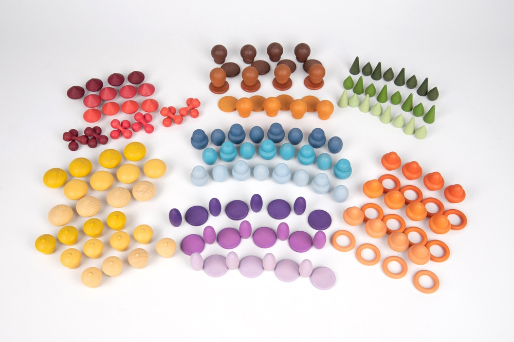 MY COLORED WOOD TREASURES, 168 pcs