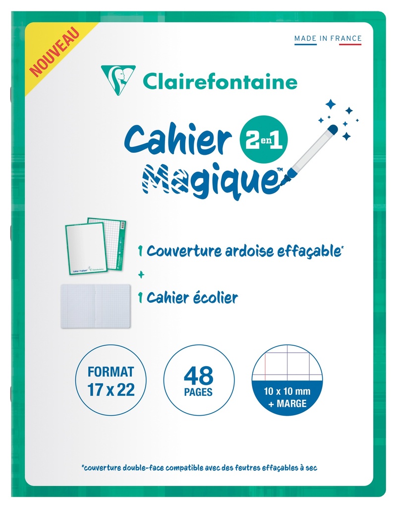 CAHIERS MAGIQUES 17X22CM-10 MM, LOT DE 10