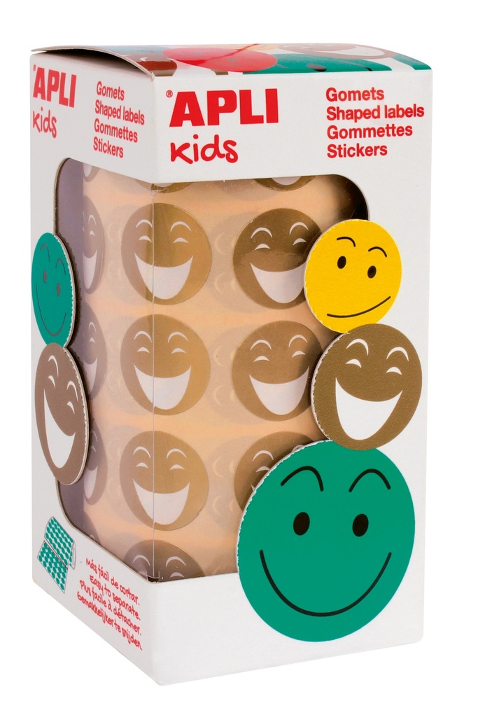 GOLD SMILES ADHESIVE STICKERS, ROLL